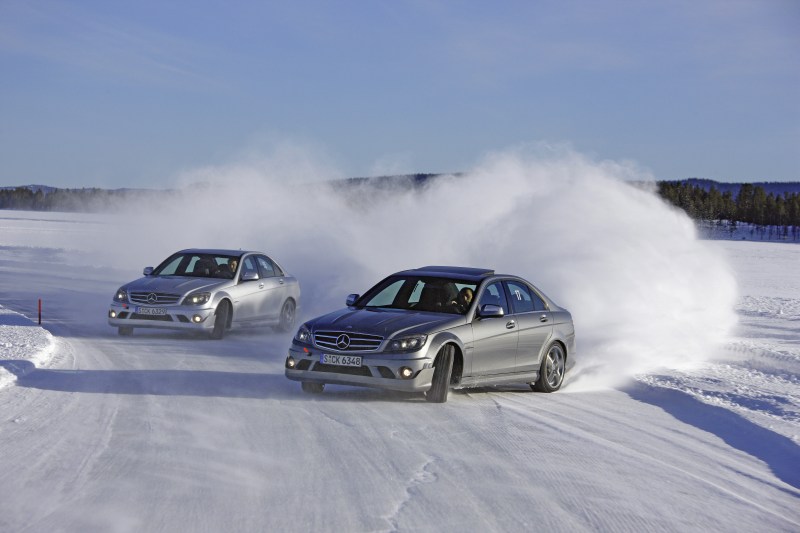Driving a mercedes automatic in the snow