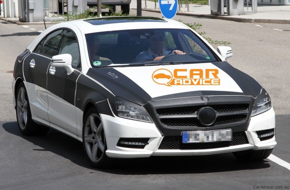 Mercedes Benz CLS AMG Spyphotos 05 597x391 Spy Photo Mercedes CLS With AMG 