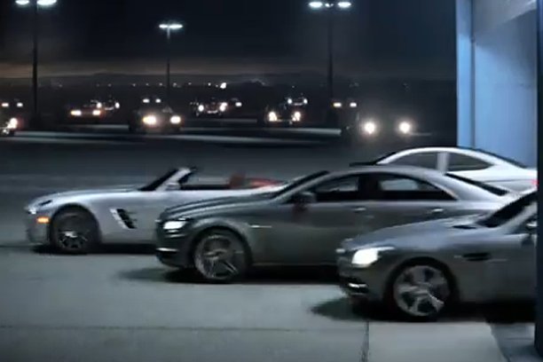 MBSuperbowl Elegant SLS Cabriolet And C Class Coupe Preview At The Superbowl