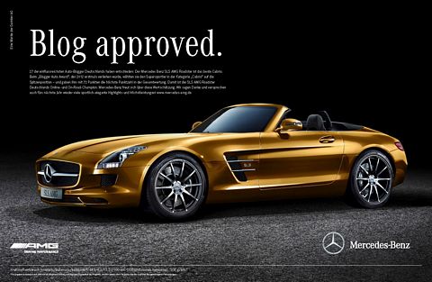 German Bloggers Voted for Mercedes SLS AMG Roadster as the Best German