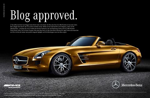 German Bloggers Voted for Mercedes SLS AMG Roadster as the Best German 