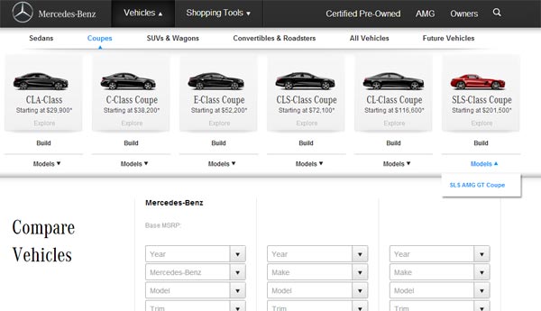 Mercedes benz comparison chart #3