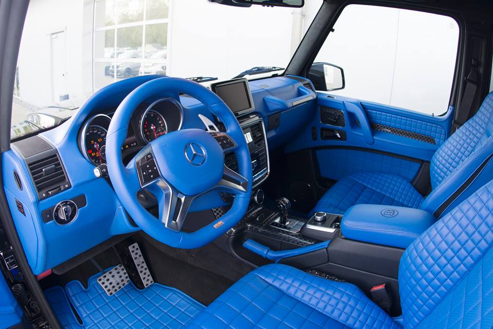 Blue Interior Of Brabus Mercedes-Benz G500 4x4 Highlighted