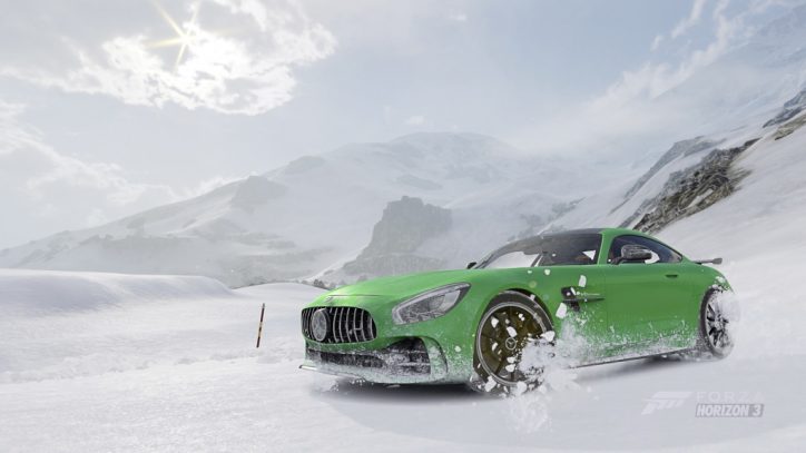 Mercedes-AMG GT R im Rennspiel „Forza Horizon 3“: Winterspaß mit dem Mercedes-AMG GT R