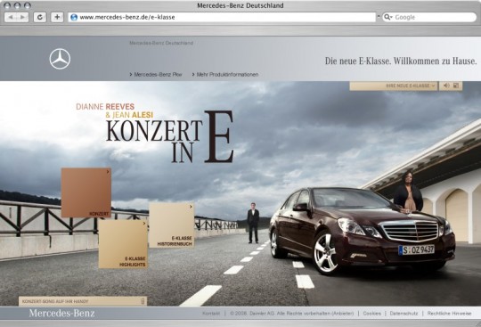 Marketing Campaign for new E-Class: “Welcome home. The new E-Class.”