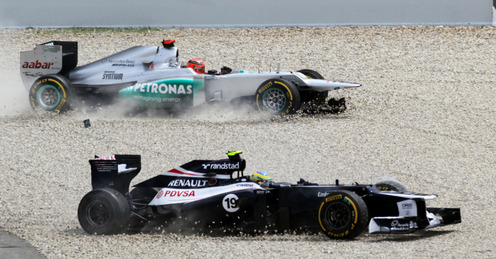 Schumacher Gets 5-Place Penalty for Barcelona Crash