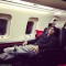 Hamilton's journey in his private jet.