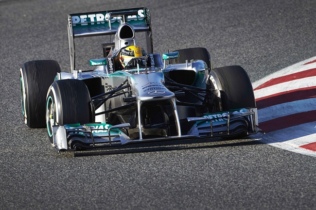 Lewis Hamilton F1 Preseason Day 2 Barcelona Mercedes AMG Petronas