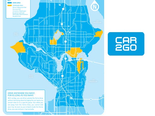 Car2Go Seattle Home Area