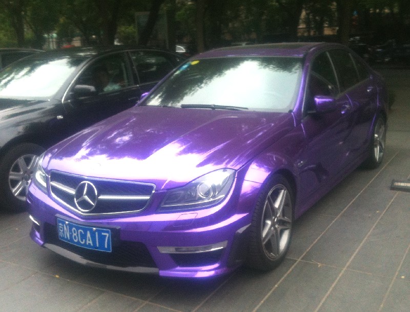 Purple-Colored Mercedes-Benz C63 AMG Emerges In China