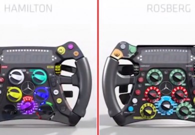 mercedes' f1 steering wheels