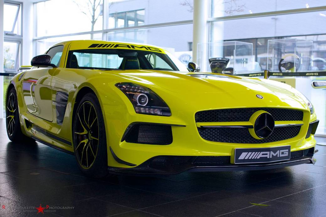 Yellow-Colored Mercedes-Benz SLS AMG Black Series Spotted In AMG Showroom