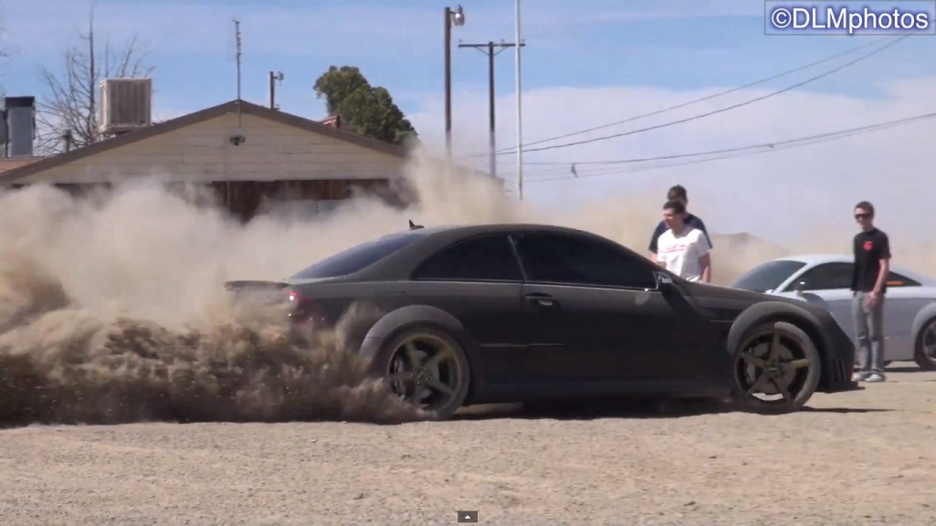 Mercedes-Benz CLK 63 AMG Black Series Drifting In The Desert