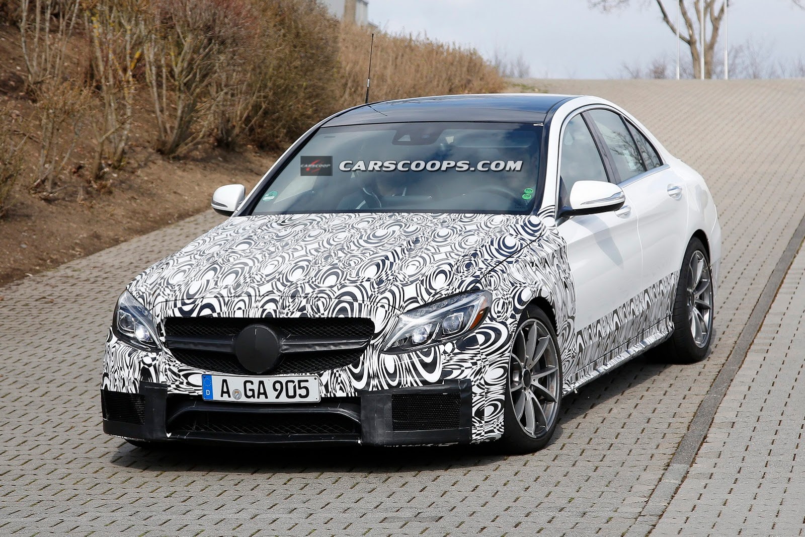 More Spy Photos of C63 AMG Surface