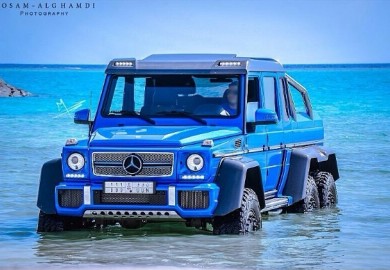 Bright Blue Mercedes-Benz G63 AMG 6X6 Spotted In Saudi Arabia