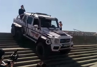 Barcelona Stairs Is No Match For The Mercedes-Benz G63 AMG 6×6