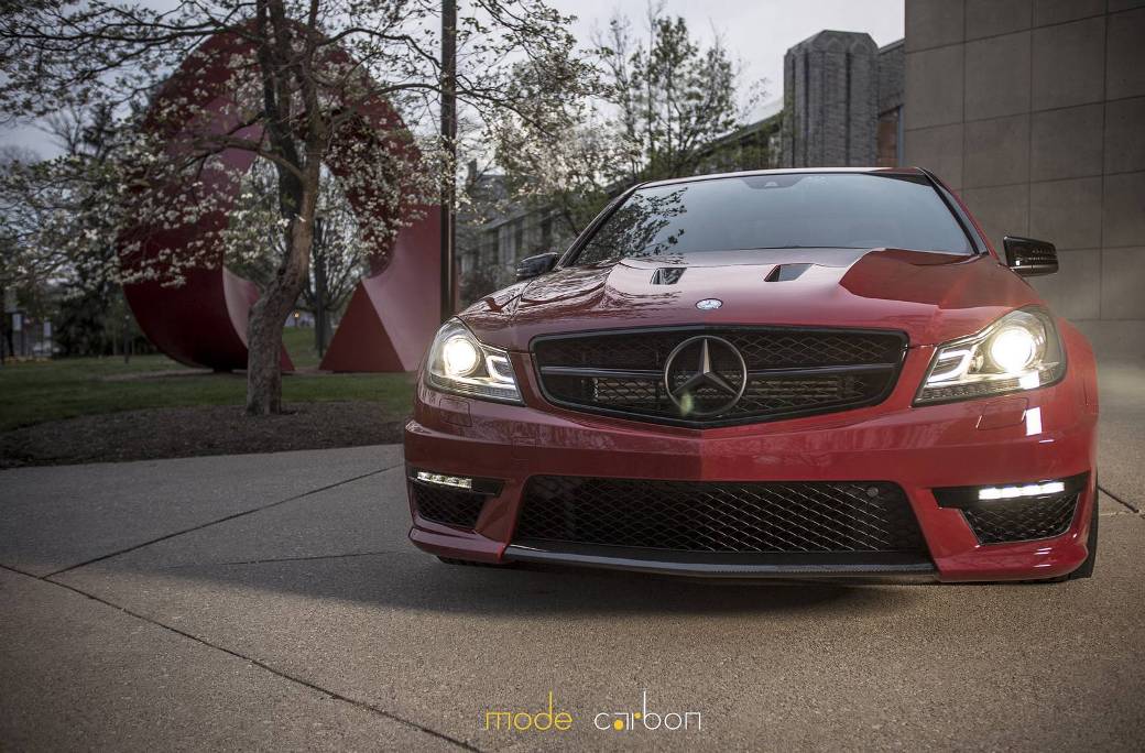 Mode Carbon Enhances Red Mercedes Benz C63 Amg Edition 507 Benzinsider Com A Mercedes Benz Fan Blog