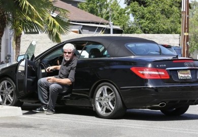 Ron Perlman Seen Driving A Mercedes-Benz E350 Cabrio