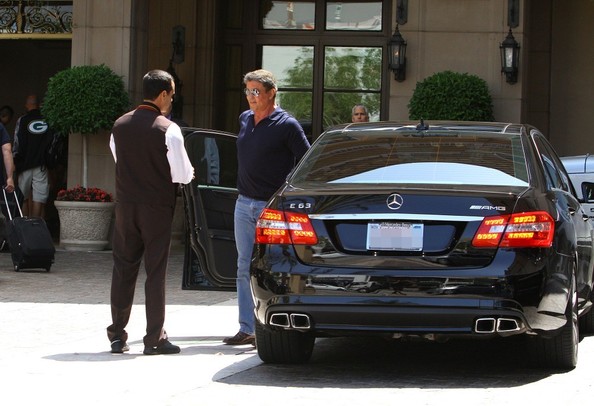 Sylvester Stallone And His Mercedes-Benz E63 AMG