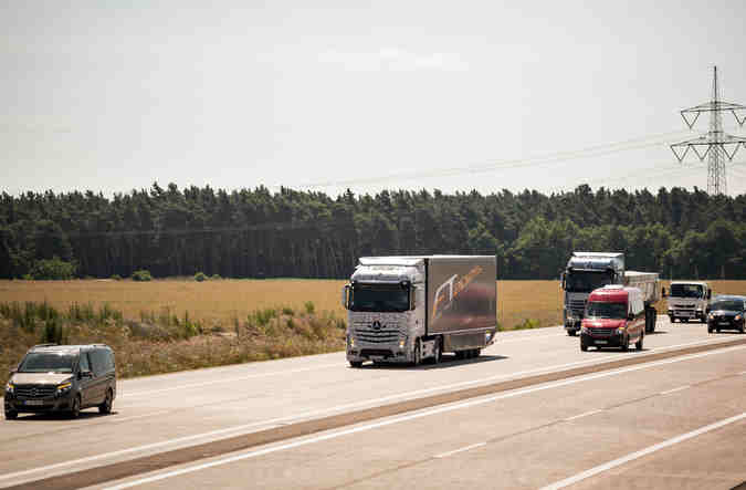 self-driving truck of Daimler