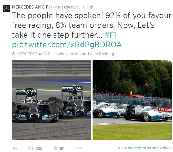 mercedes amg petronas tweet