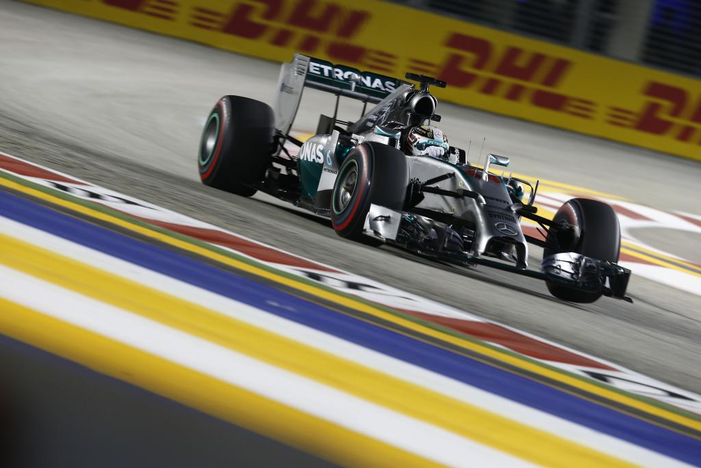 Mercedes driver Lewis Hamilton wins 2014 Singapore Grand Prix