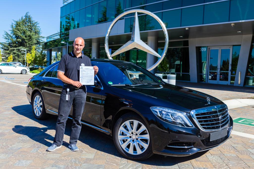 Dr Axel Gern and the Mercedes-Benz autonomous driving vehicle