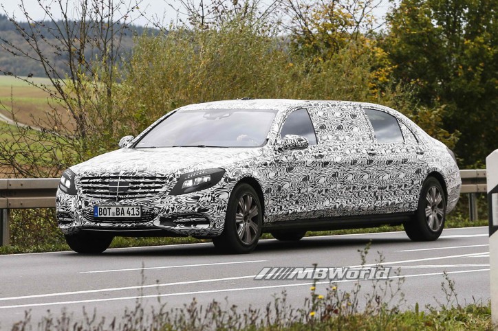 Mercedes-Benz S-Class Pullman Spy Photos Surface