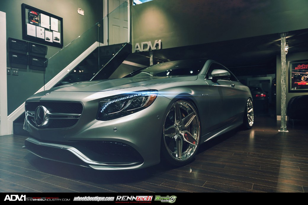 ADV.1 Wheels Enhances Matte Grey Mercedes-Benz S63 AMG Coupe