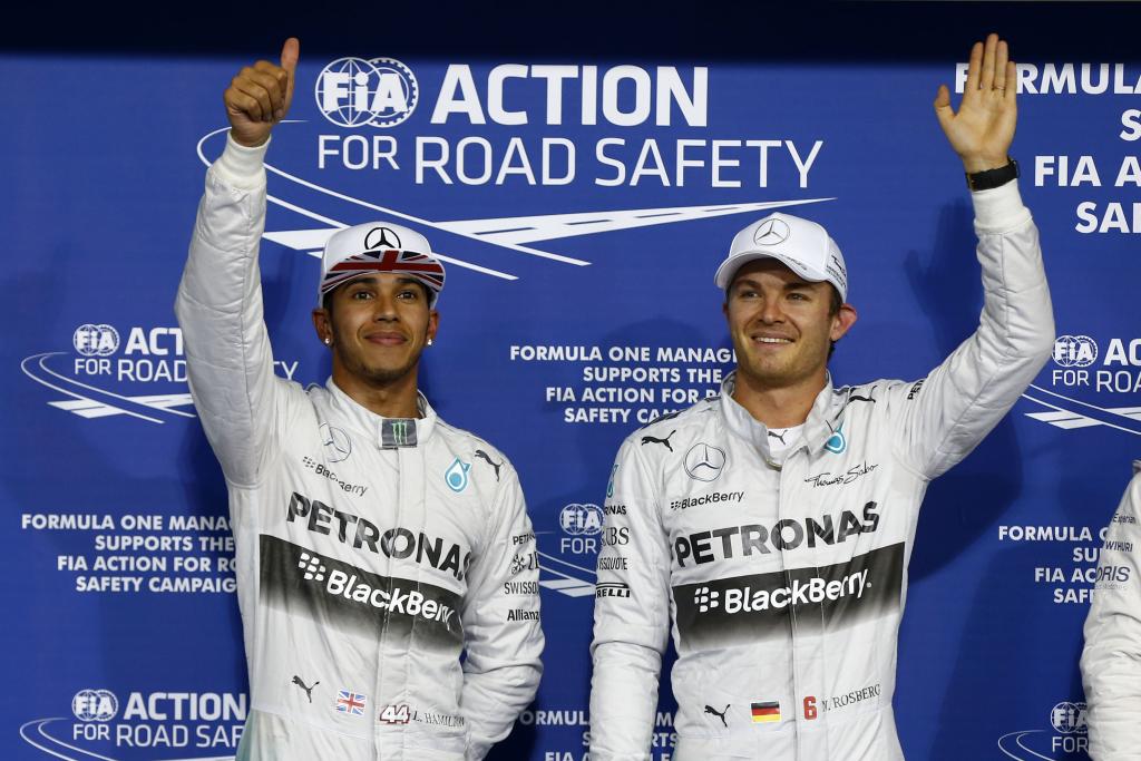 Mercedes F1 Abu Dhabi Grand Prix qualifying Rosberg Hamilton