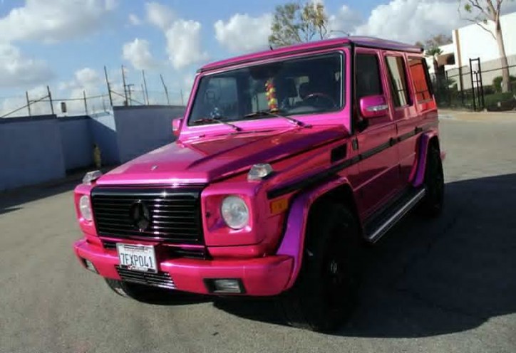 pink mercedes g-class