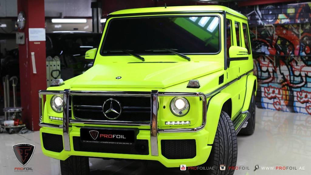 ProFoil Gives Mercedes-Benz G63 AMG A Neon Yellow Color Wrap