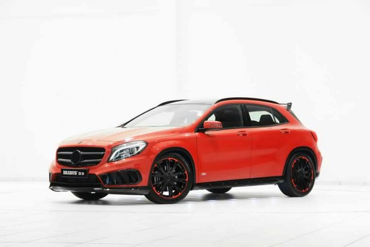 bright red brabus mercedes gla