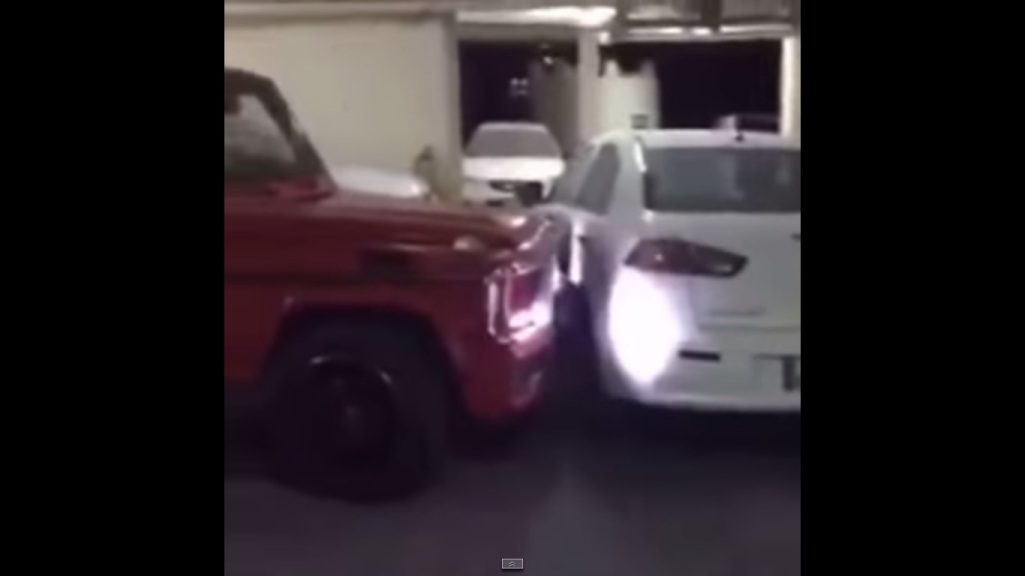 Mitsubishi Lancer Pushed Aside By Mercedes-Benz G63 AMG