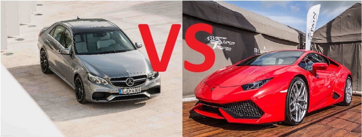 mercedes e63 amg vs huracan