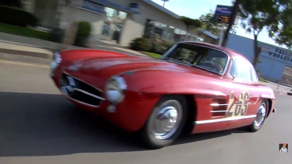 Leno Shows Off His Mercedes-Benz 300SL Gullwing Coupe