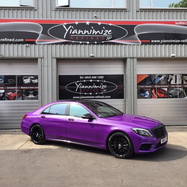 mercedes-benz s-class in purple