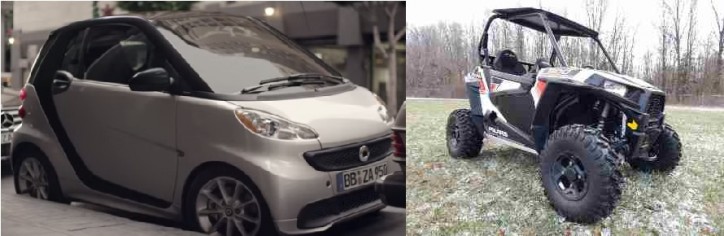 Smart Fortwo for the City and Axion Side by Side UTV for Off-Road