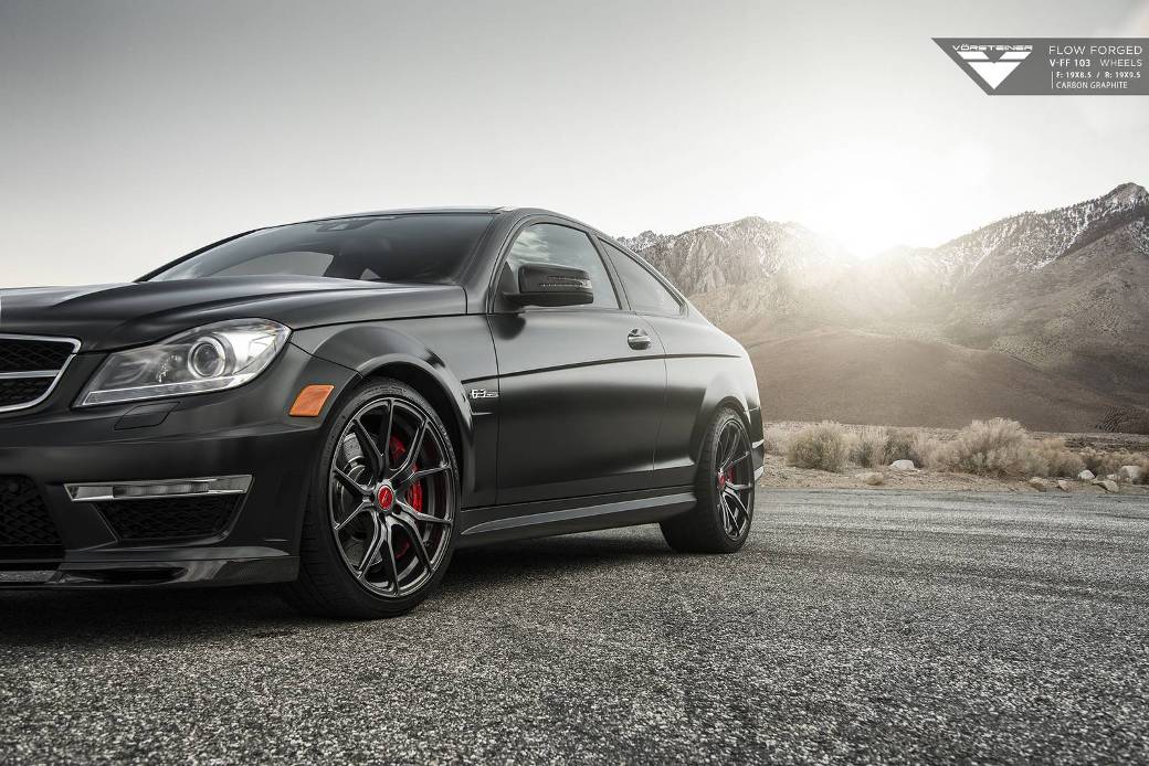 Vorsteiner Created This Unique Matte Black Mercedes-Benz C63 AMG