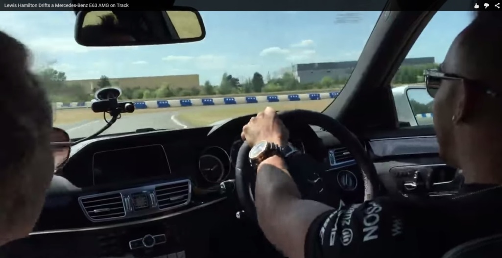 Drifting With Lewis Hamilton On A Mercedes-Benz E63 AMG