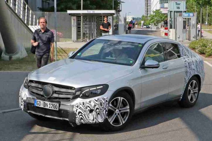 Mercedes-Benz GLC Coupe Spied with Minimal Camo