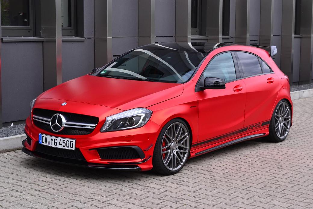 Painting The Town With A Red-Wrapped Mercedes-Benz A45 AMG From Folien Experte