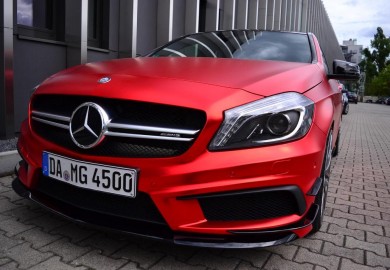 Painting The Town With A Red-Wrapped Mercedes-Benz A45 AMG From Folien Experte