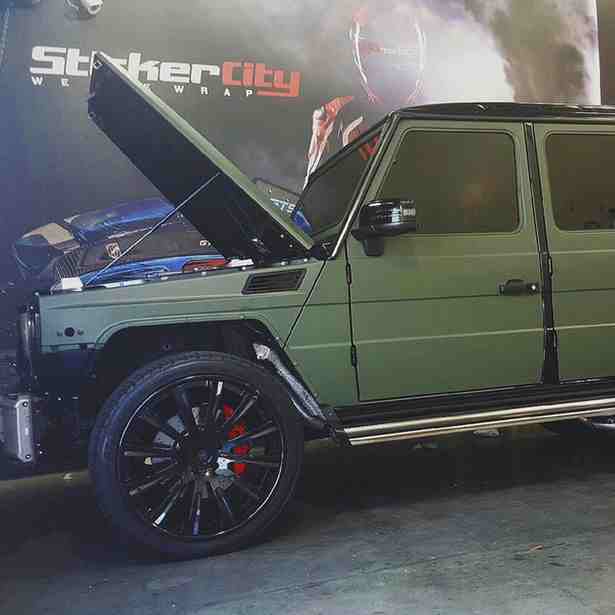 kylie jenner s her red mercedes benz g class wrapped
