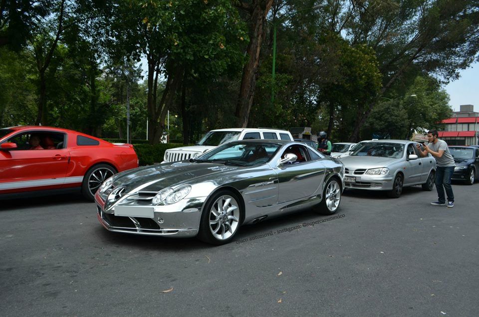 Check Out This Mercedes-Benz SLR McLaren Fully-Wrapped In Chrome