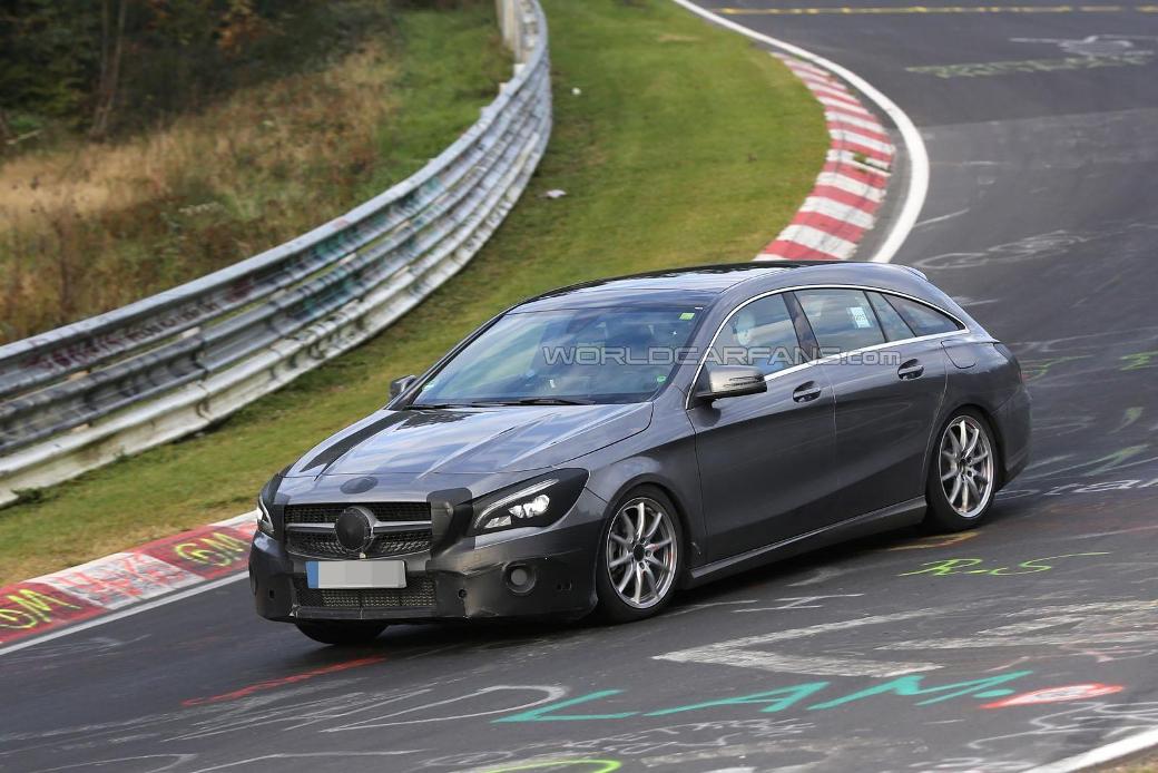 Facelifted Mercedes-Benz CLA Shooting Brake Seen On Nürburgring