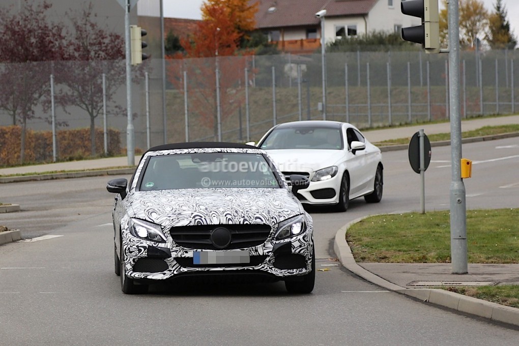 Images Of Mercedes-Benz C-Class Cabriolet Prototype Emerge Again