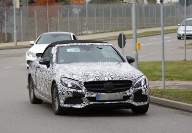 Images Of Mercedes-Benz C-Class Cabriolet Prototype Emerge Again