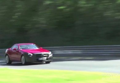 Camouflaged Red Mercedes-Benz SLC Seen At Nürburgring