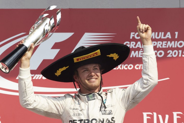 F1: Rosberg wins 2015 Mexican GP; Mercedes gets 10th 1-2 finish of season